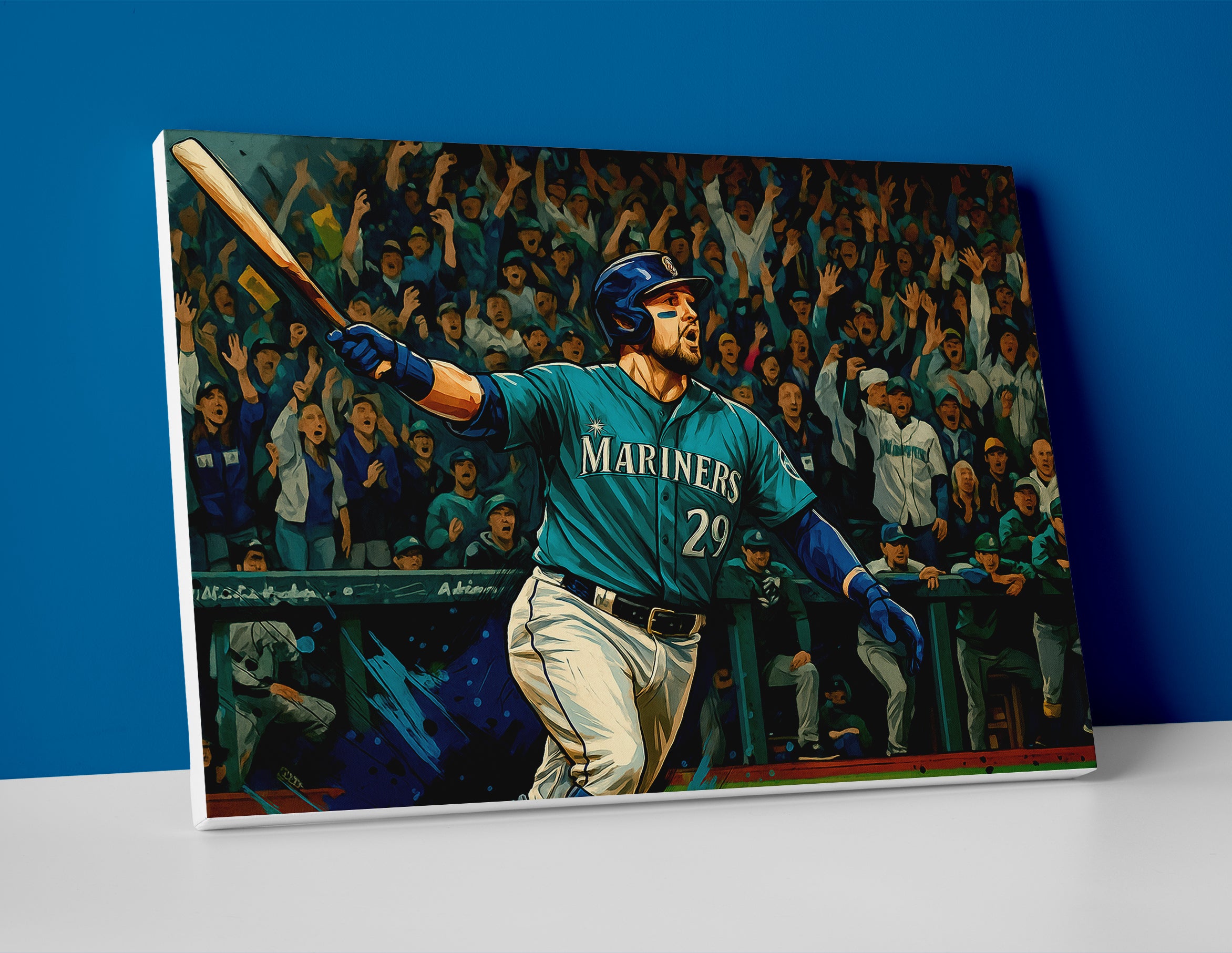 cal raleigh poster canvas mariners baseball wall art painting decor